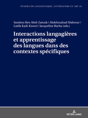 cover image of Interactions langagières et apprentissage des langues dans des contextes spécifiques